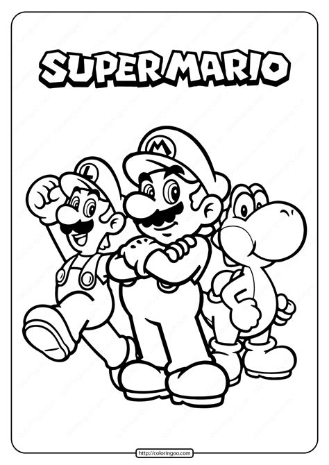 nintendo coloring pages|Mario Coloring Pages (Free PDF Printables)